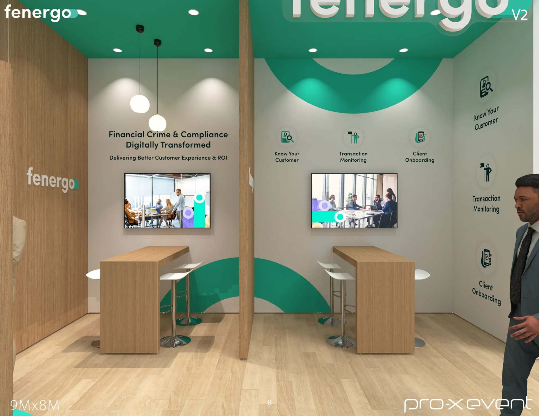 30x30 Péninsule booth design by Pro-X Exhibits